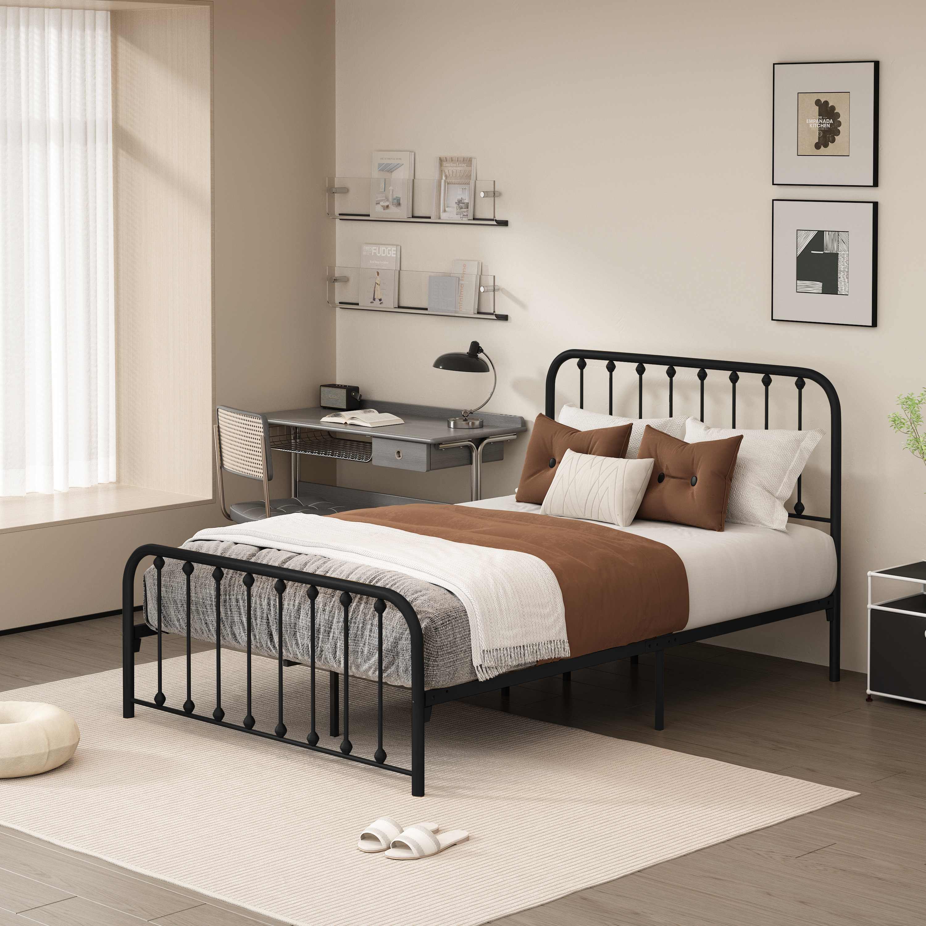 Andover Mills™ Keyesport Metal Platform Bed & Reviews | Wayfair